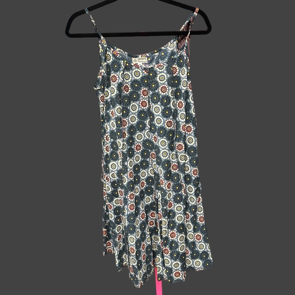 Unknown Brand Navy Floral Spaghetti-Strap Mini Dress